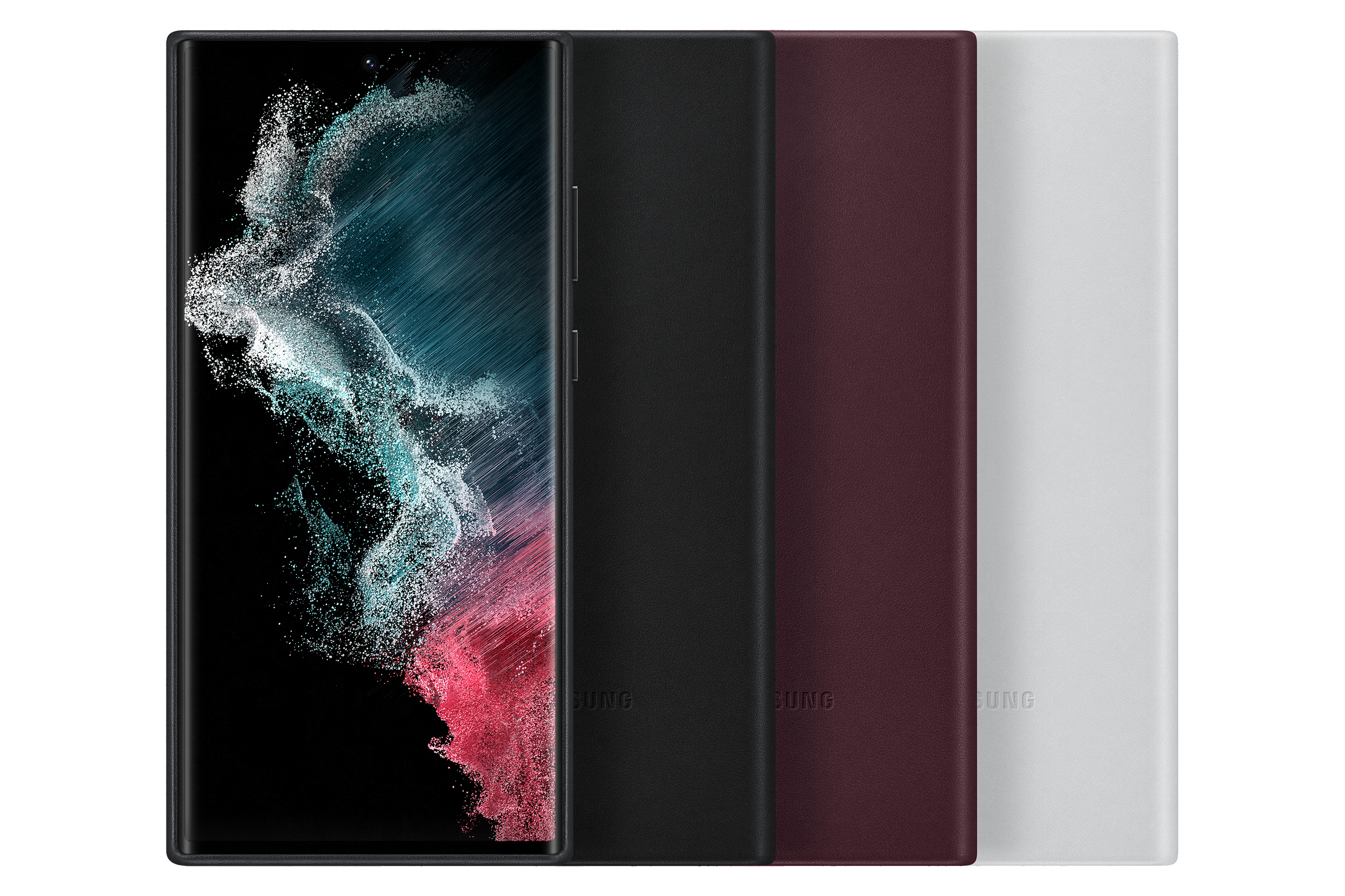 SAMSUNG Leather, Backcover, Samsung, Galaxy S22 Ultra, Schwarz