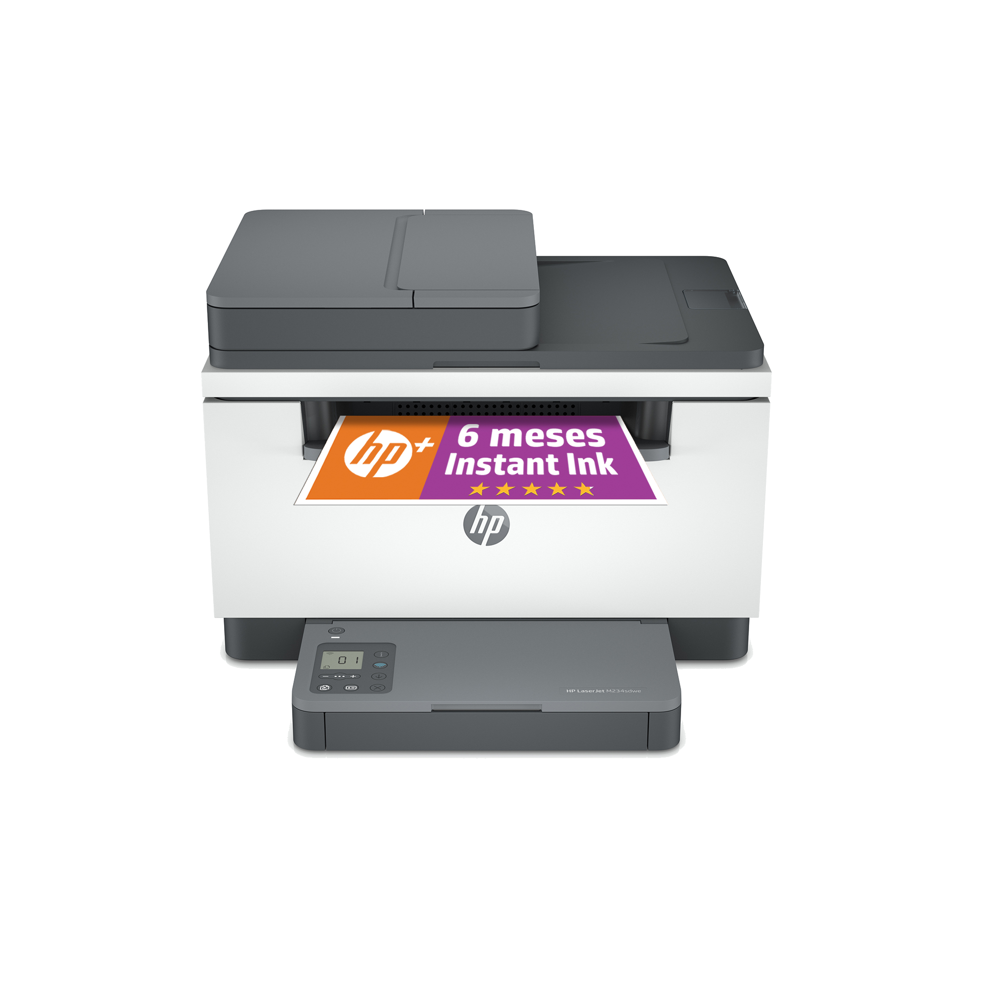 Impresora multifunción - HP LaserJet M234sdwe, Monocromo, 30 ppm, Wi-Fi, 6 meses gratis de impresión Instant Ink con HP+