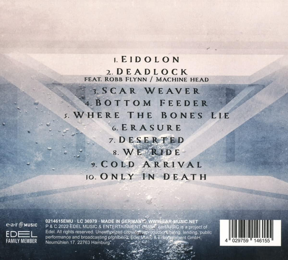 Rückseite einer CD mit Titelliste, Credits und Barcode.