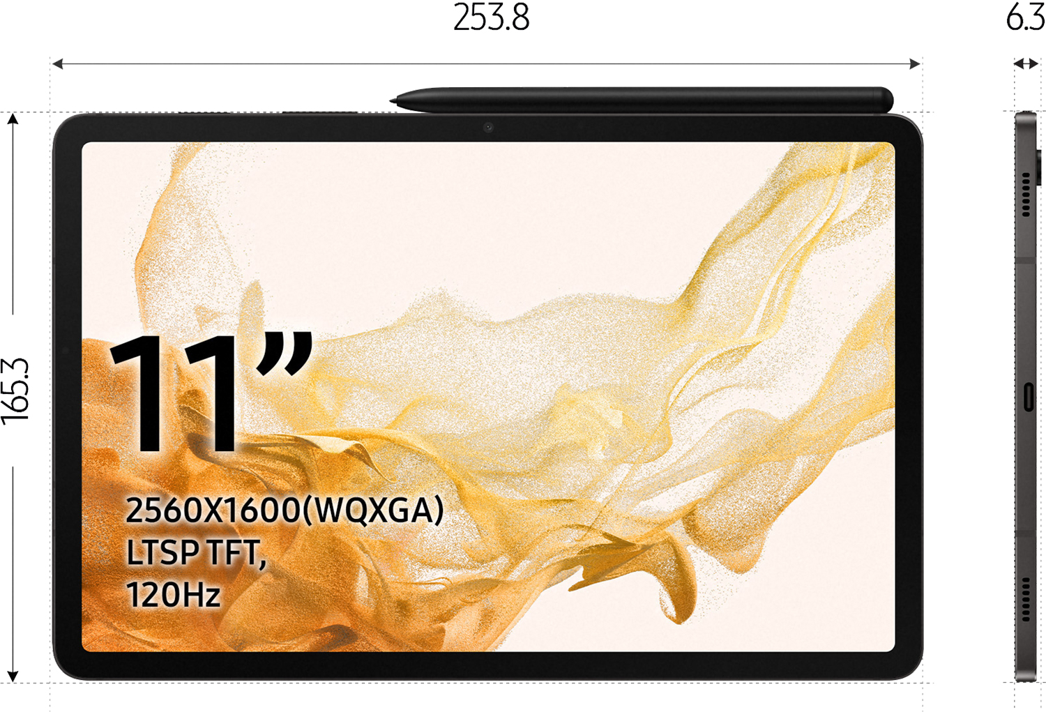 SAMSUNG Tablette Galaxy Tab S8 5G 256 GB Graphite (SM-X706BZABEUB)