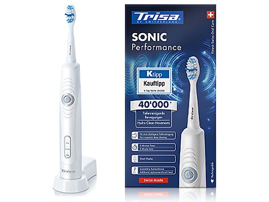 TRISA 4664.0510 Sonic Performance - Brosse à dents électrique (Blanc)
