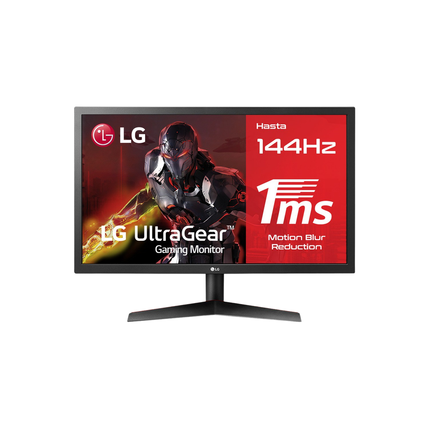 Monitor gaming - LG UltraGear 24GL600F-B, 23.6" Full HD, 16:9, 1 ms, 144 Hz, FreeSync, Negro