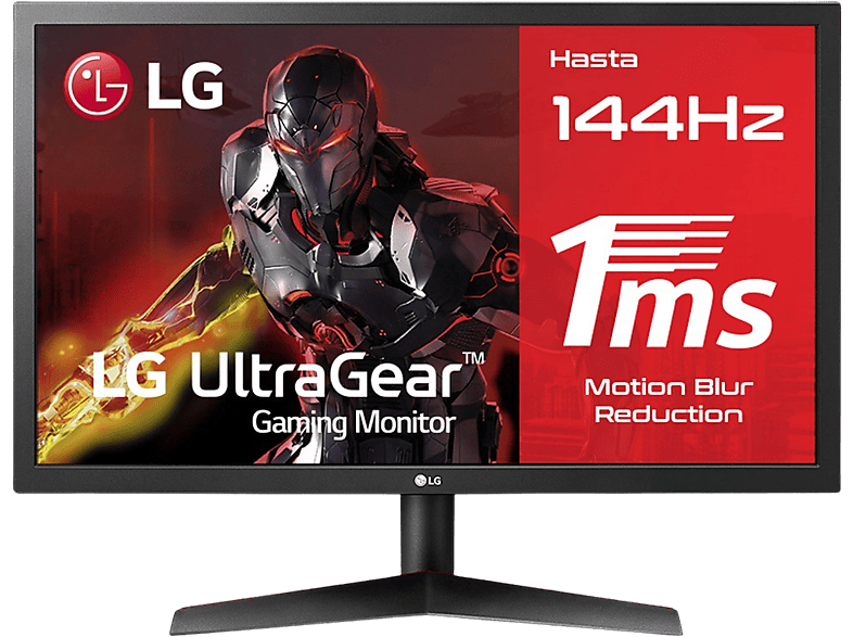 Monitor gaming - LG UltraGear 24GL600F-B, 23.6" Full HD, 16:9, 1 ms, 144 Hz, FreeSync, Negro