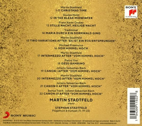 Album hátlap, arany szín. A dalok listája és a művésznevek le vannak írva.