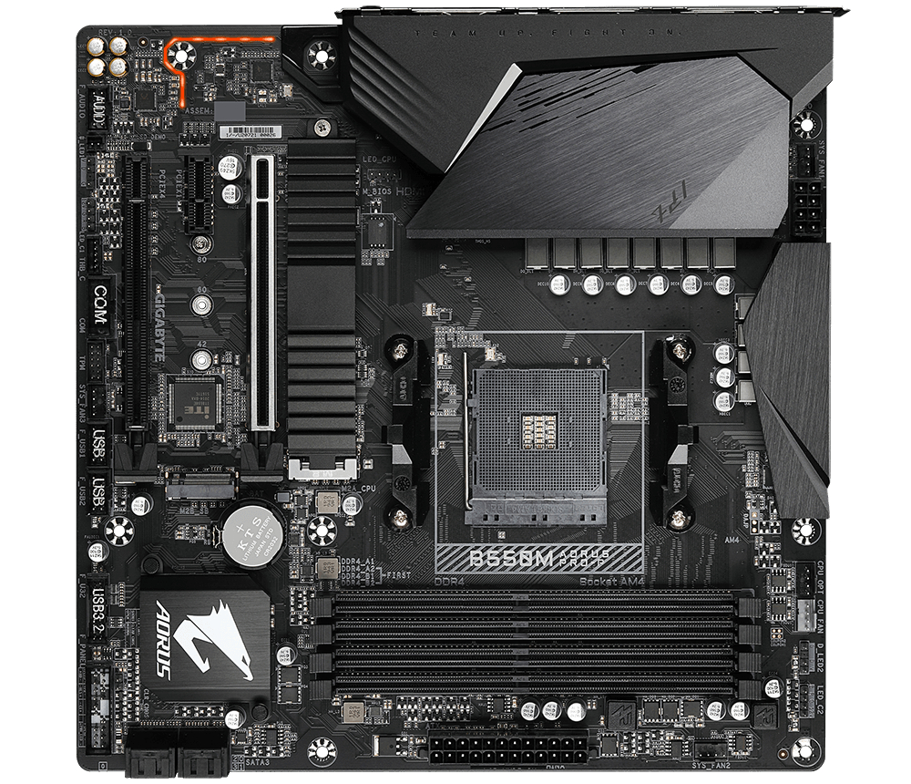 GIGABYTE B550M AORUS PRO-P Mainboard Mehrfarbig