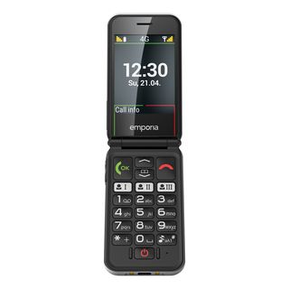 EMPORIA SIMPLICITYglam.4G - Téléphone à clapet (Blanc/Noir)