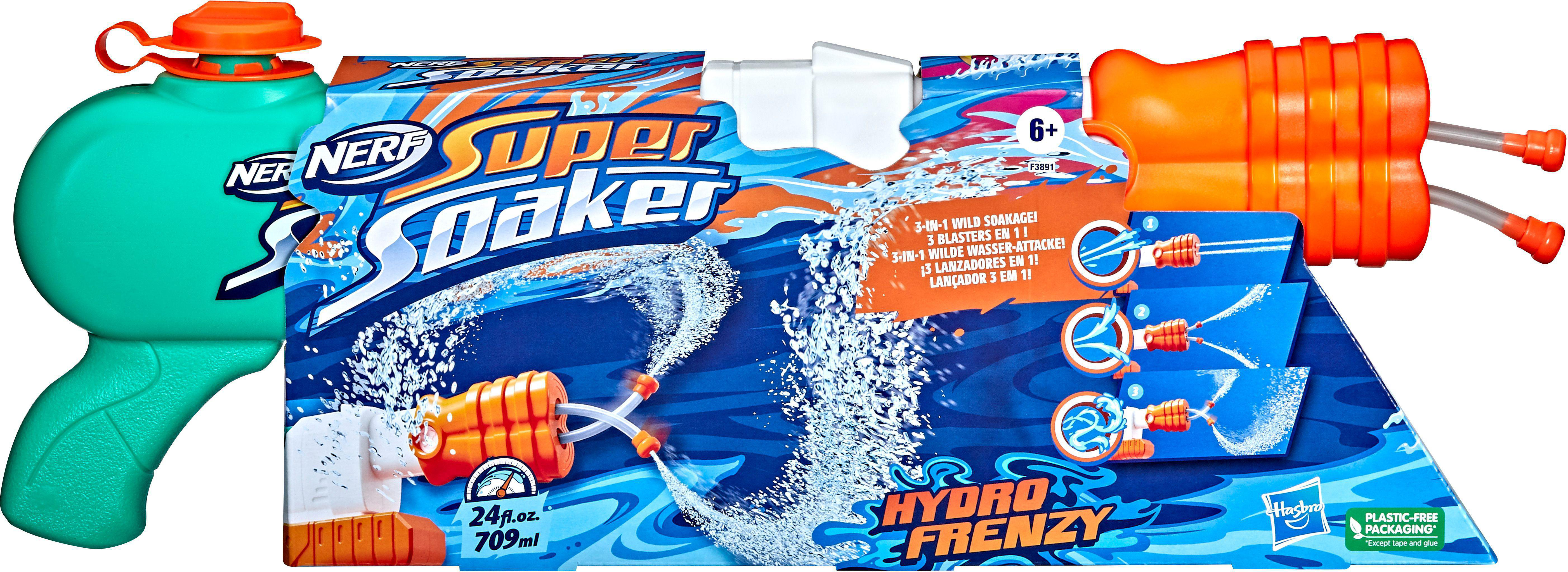 Super NERF Frenzy Hydro Super Soaker Grün/Orange Wasserblaster Soaker