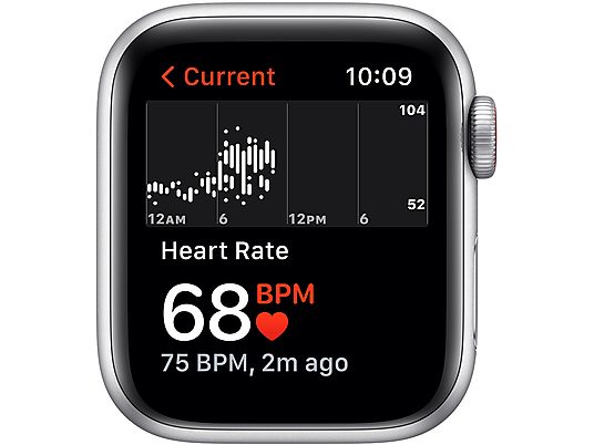 APPLE Watch SE Cellular 40 mm zilver aluminium / blauwe sportband