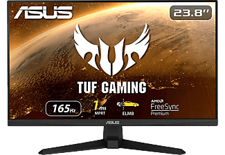 REACONDICIONADO Monitor gaming - Asus TUF Gaming VG249Q1A, 23.8" FHD, IPS, 1 ms, 165 Hz, FreeSync™ Premium, Negro