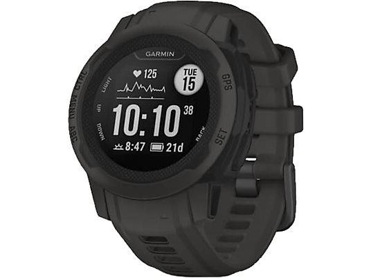 GARMIN Instinct 2S - GPS-Smartwatch (112-180 mm, Silikon, Grau)