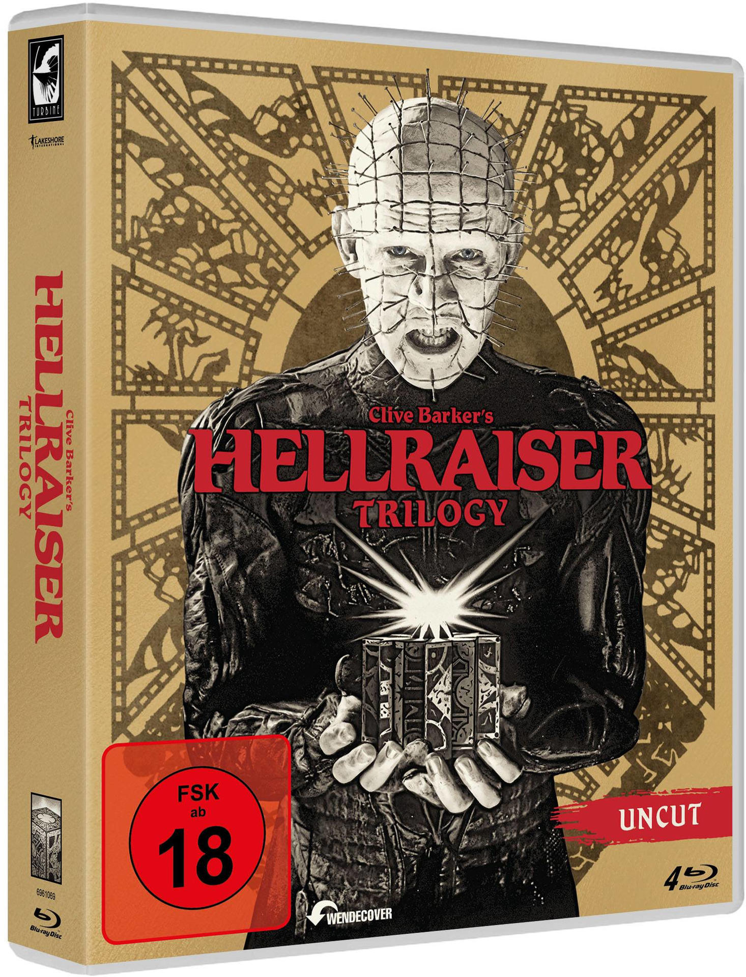Hellraiser-Trilogie Blu-ray-Box-Set mit Pinhead auf dem Cover.