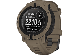 GARMIN Instinct 2 Solar Tactical Edition - GPS-Smartwatch (Largeur : 22 mm, silicone, Marron clair)