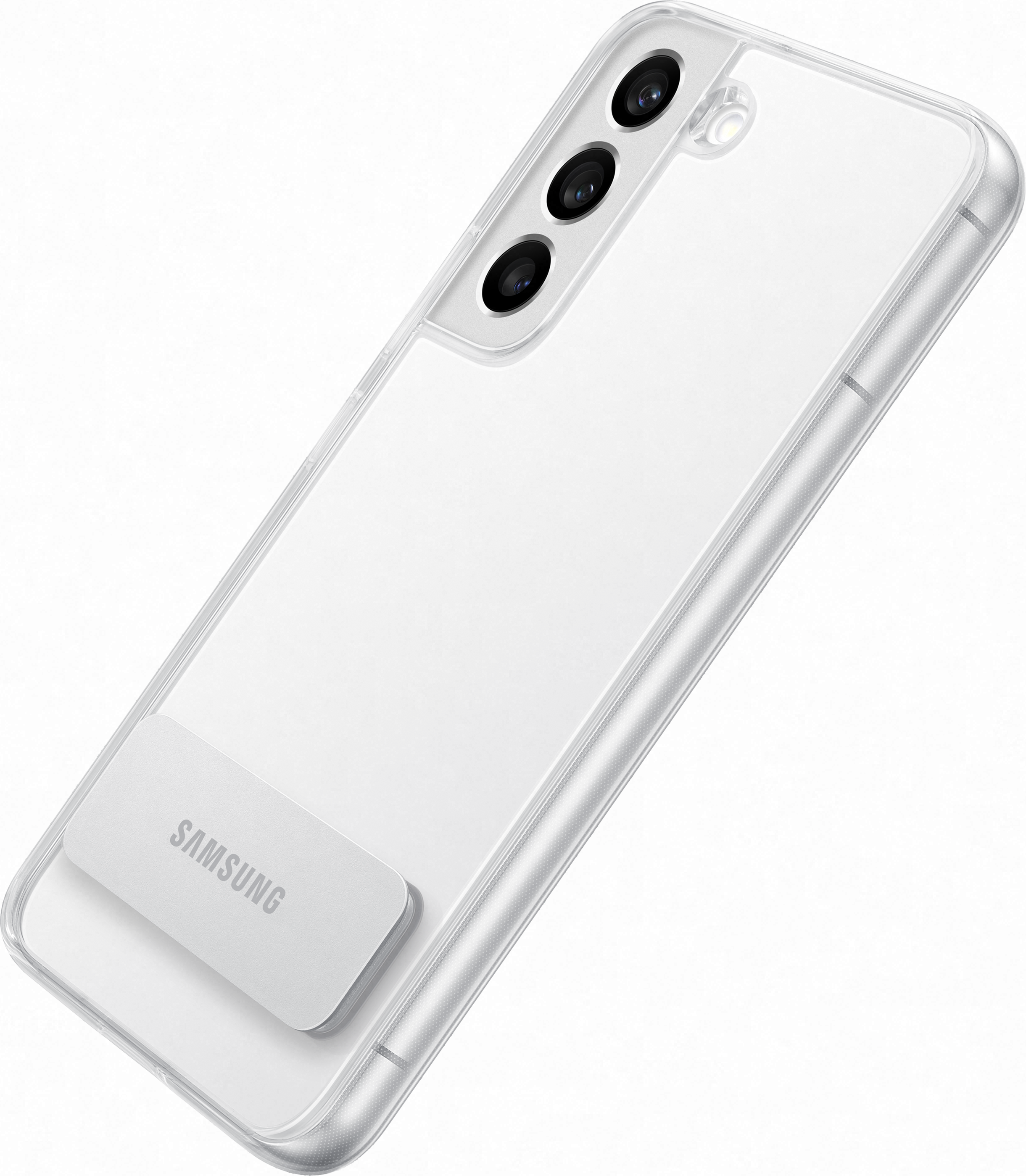 SAMSUNG Cover standing trasparente - Guscio di protezione (Adatto per modello: Samsung Galaxy S22 5G)