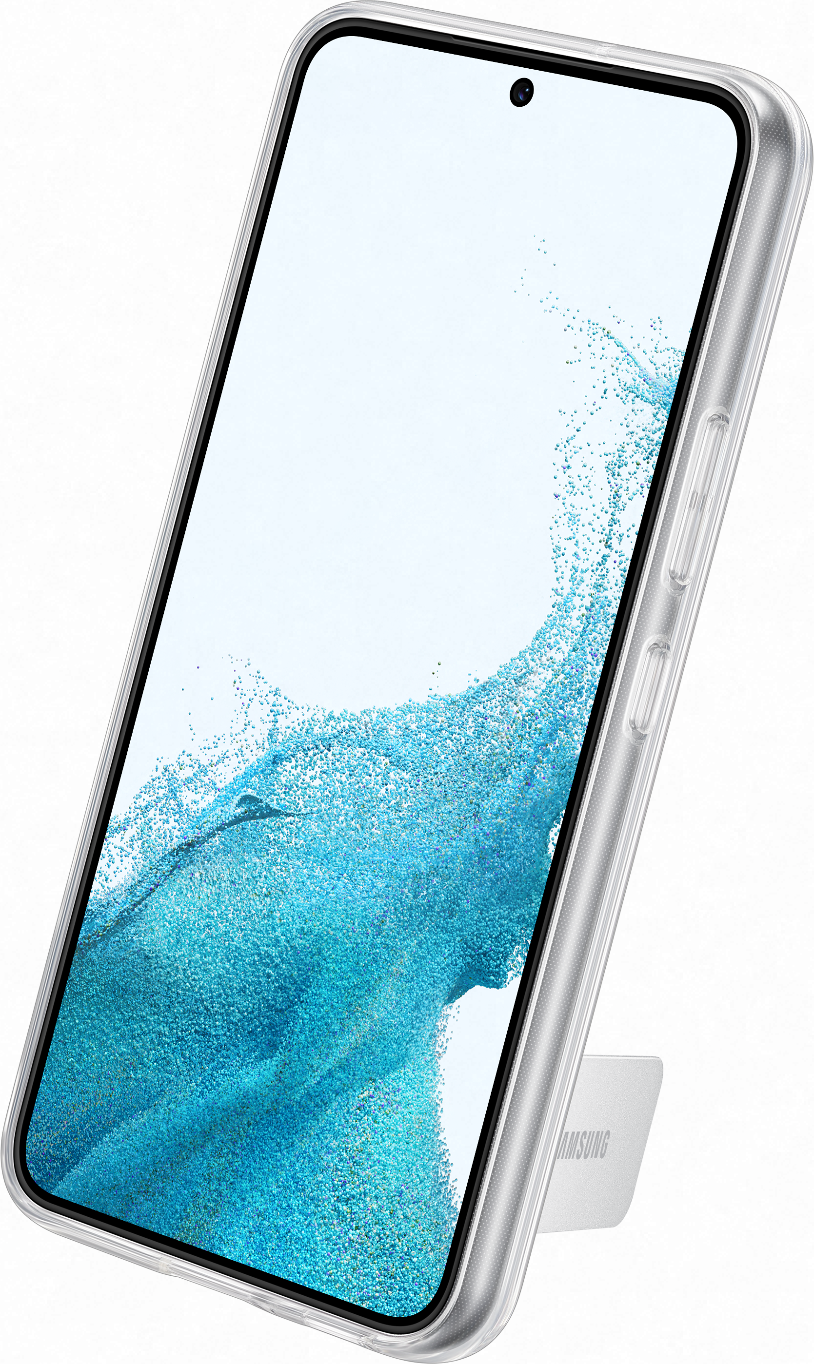 SAMSUNG Cover standing trasparente - Guscio di protezione (Adatto per modello: Samsung Galaxy S22 5G)