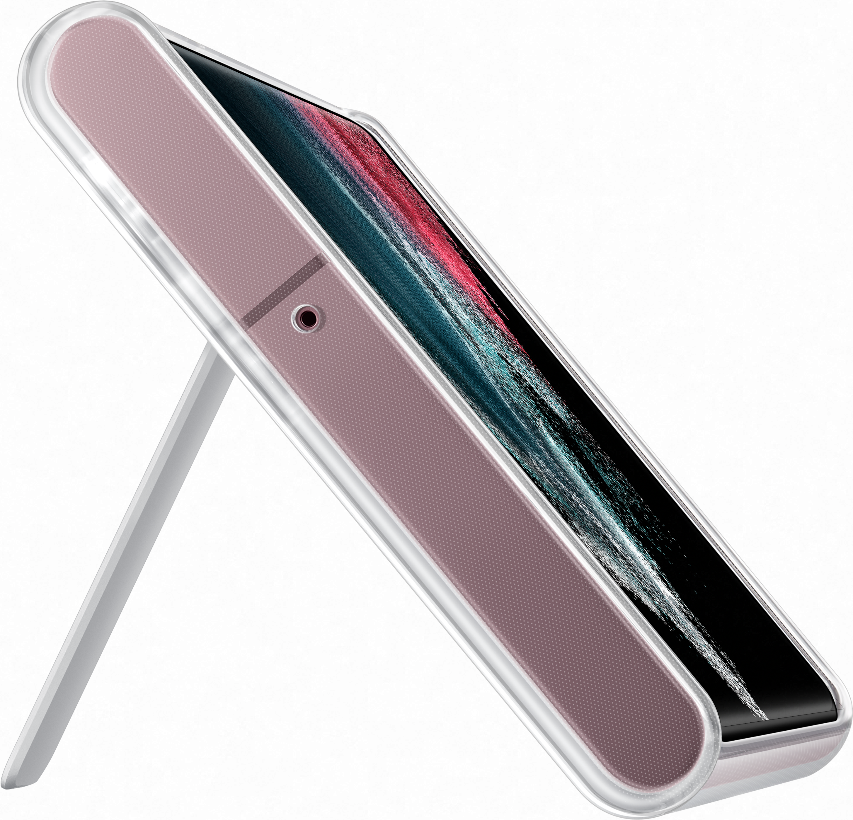 SAMSUNG Cover standing trasparente - Guscio di protezione (Adatto per modello: Samsung Galaxy S22 Ultra 5G)