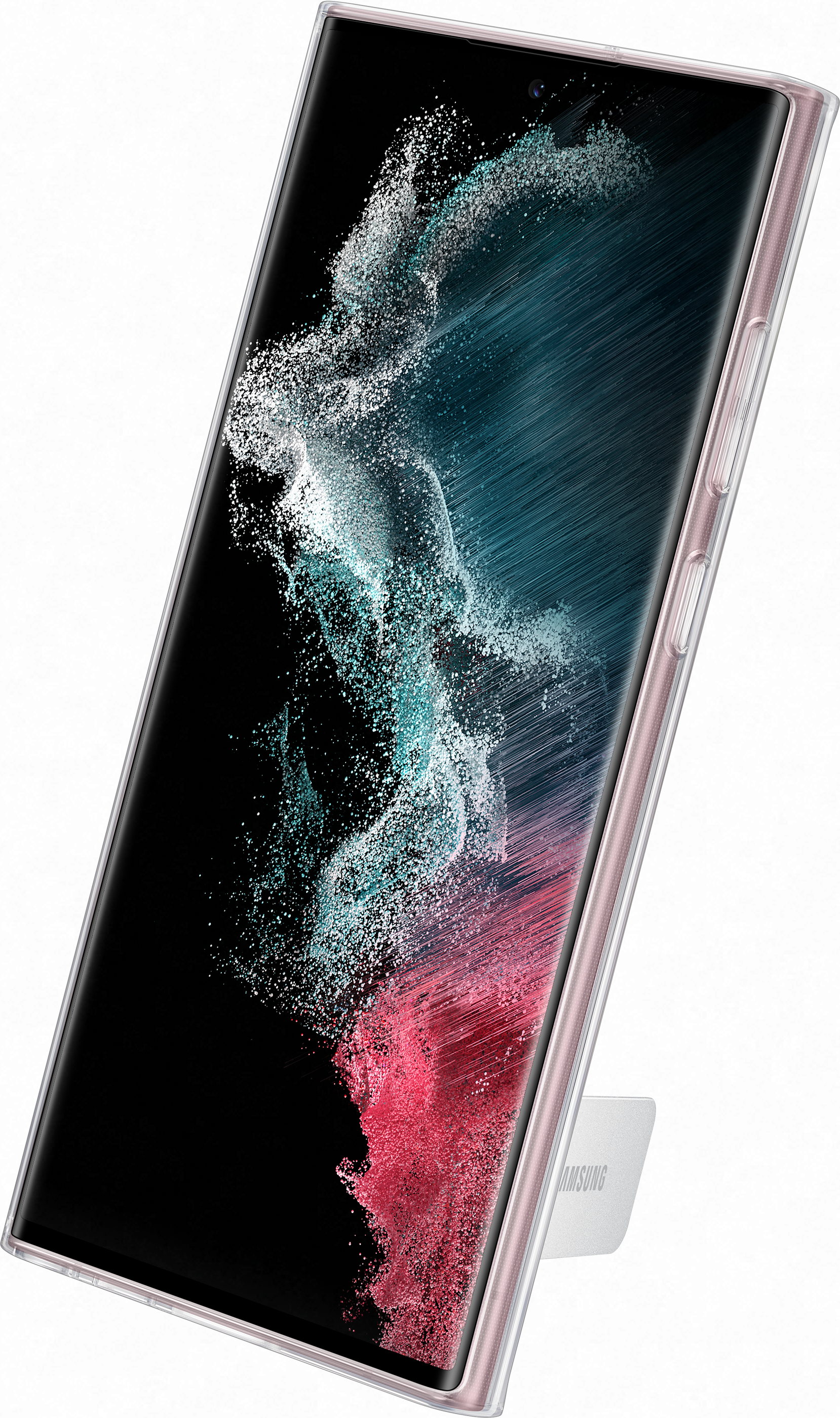 SAMSUNG Cover standing trasparente - Guscio di protezione (Adatto per modello: Samsung Galaxy S22 Ultra 5G)