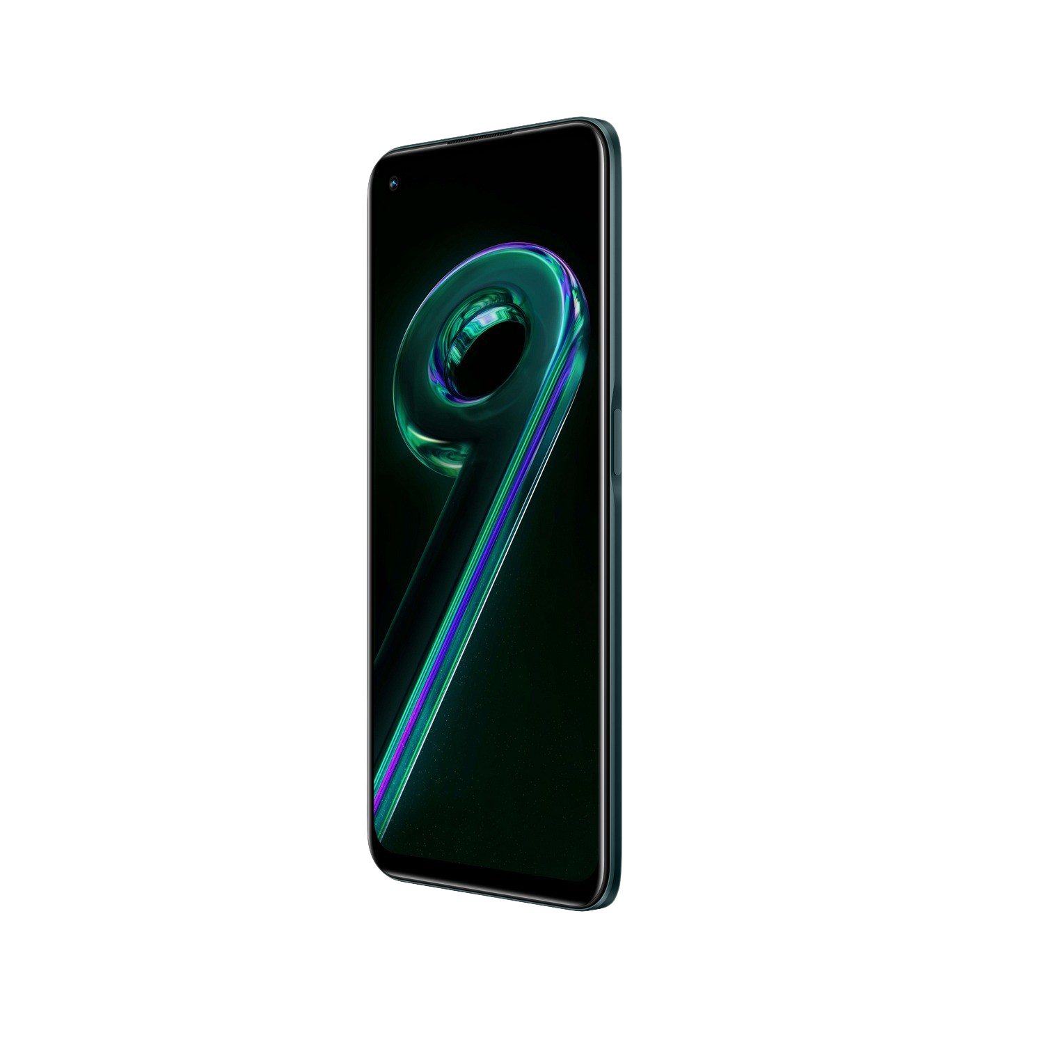 Un teléfono con una pantalla verde que muestra el número '9'.