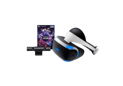 Pack VR - Sony PlayStation VR + Camara V2 + Voucher juego VR WORLDS, Negro