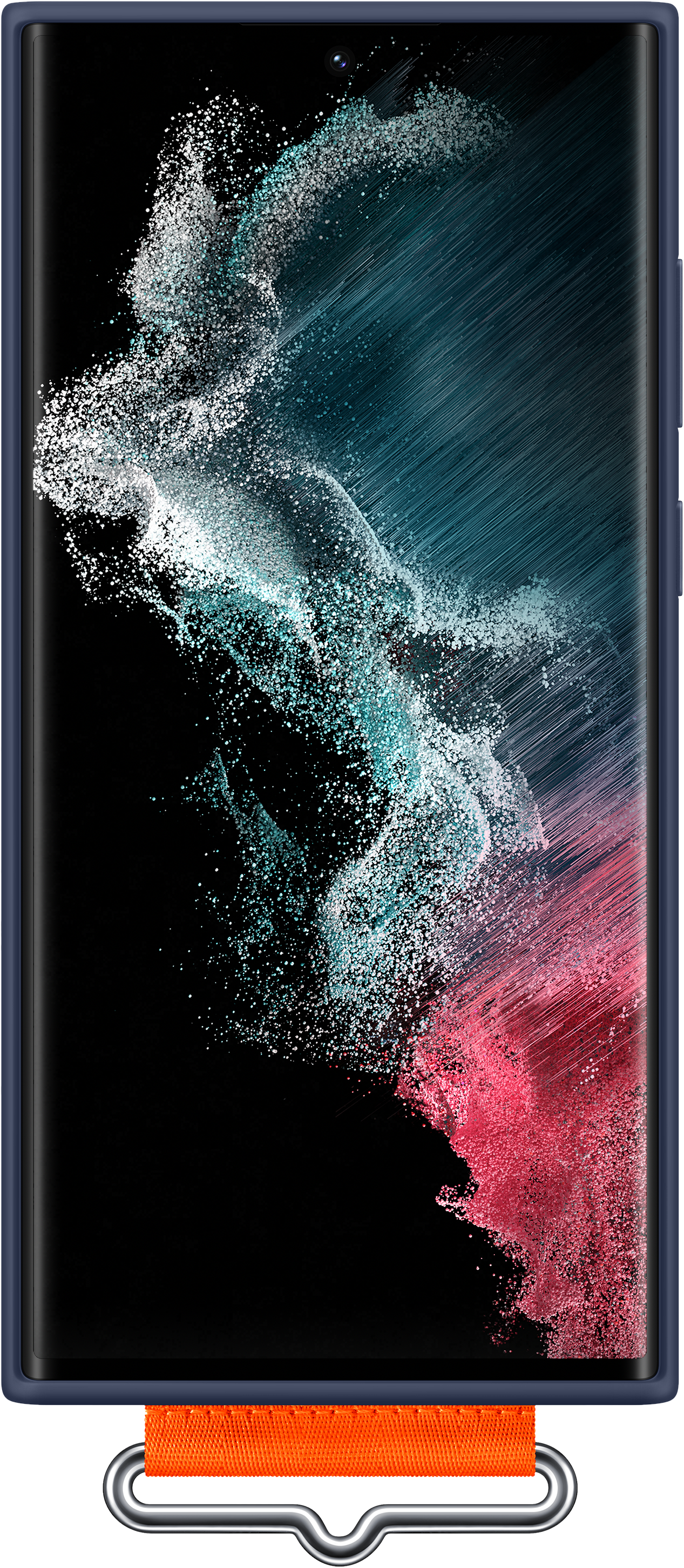 SAMSUNG Cover in silicone con laccio - Guscio di protezione (Adatto per modello: Samsung Galaxy S22 Ultra 5G)