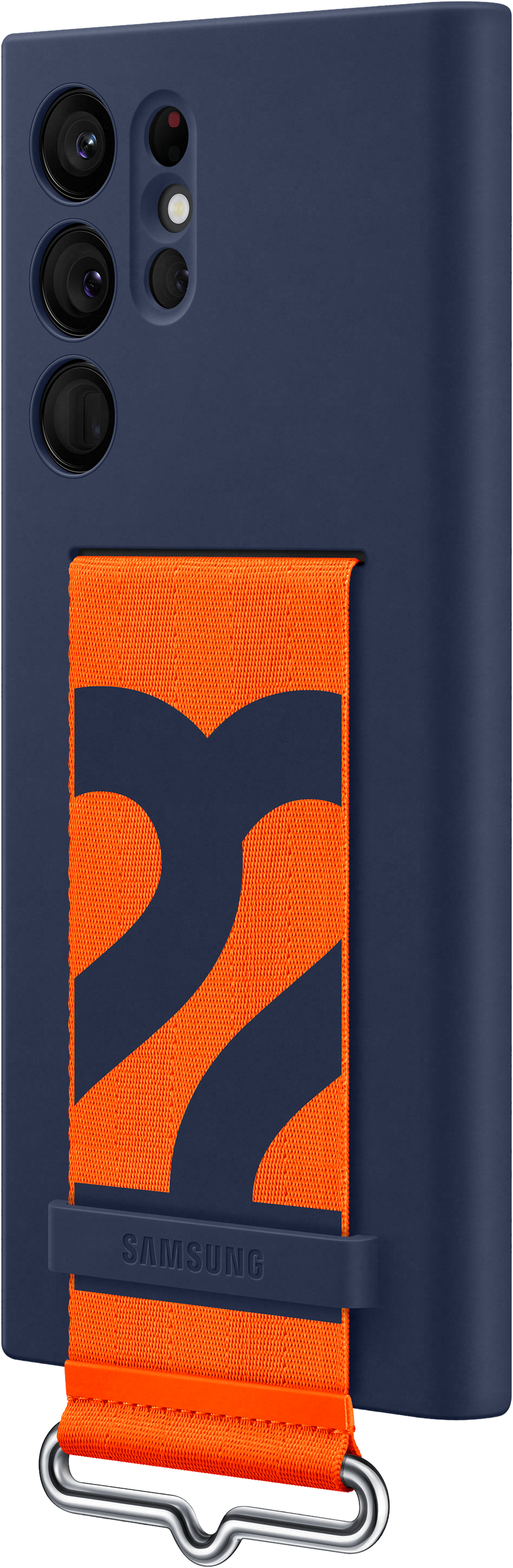 SAMSUNG Cover in silicone con laccio - Guscio di protezione (Adatto per modello: Samsung Galaxy S22 Ultra 5G)