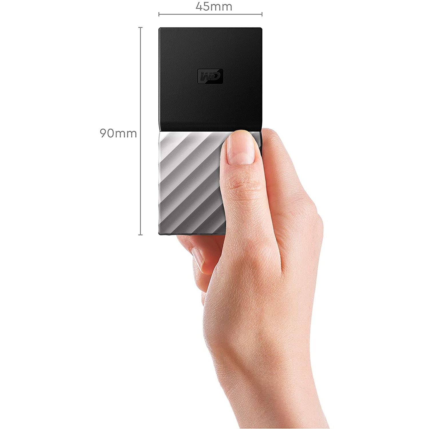 Disco duro SSD externo 1 TB - WD My Passport SSD, Lectura 540 MB/s, USB 3.1, Protección por Contraseña, Windows y Mac, Plata