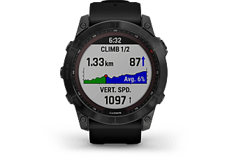 GARMIN Fenix 7X Sapphire Solar okosóra fekete, fekete szilikon szíjjal  (GG010-02541-23)