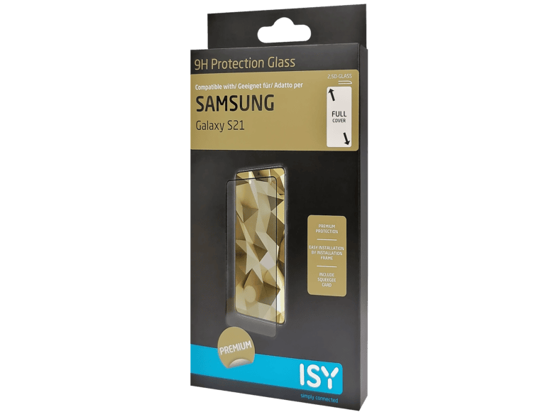 Protector pantalla - ISY IPG-5111-2.5D, Para Samsung Galaxy S21, 6.2", Vidrio templado, Transparente