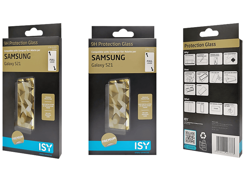 Protector pantalla - ISY IPG-5111-2.5D, Para Samsung Galaxy S21, 6.2", Vidrio templado, Transparente – imagen 2