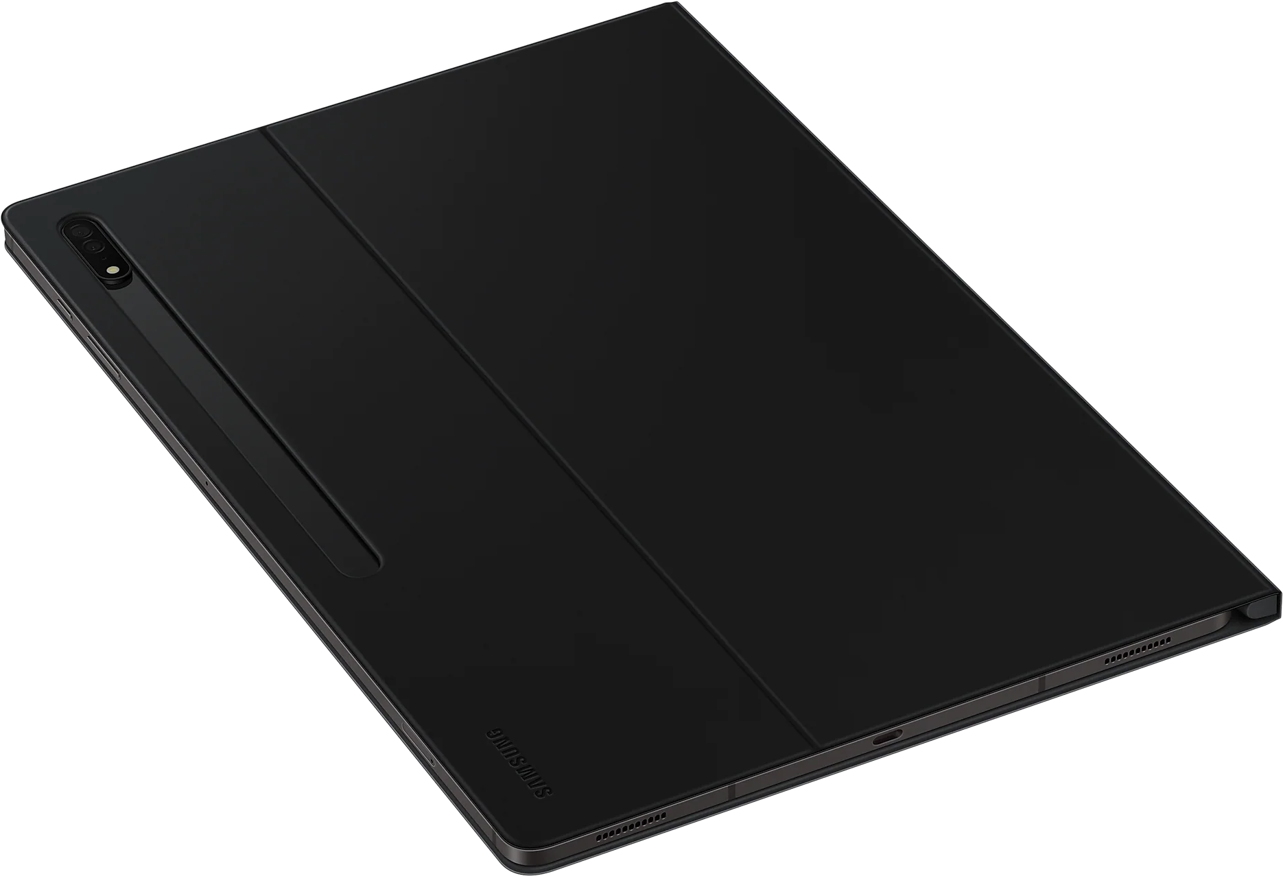 Fekete Samsung tablet tok tolltartóval.
