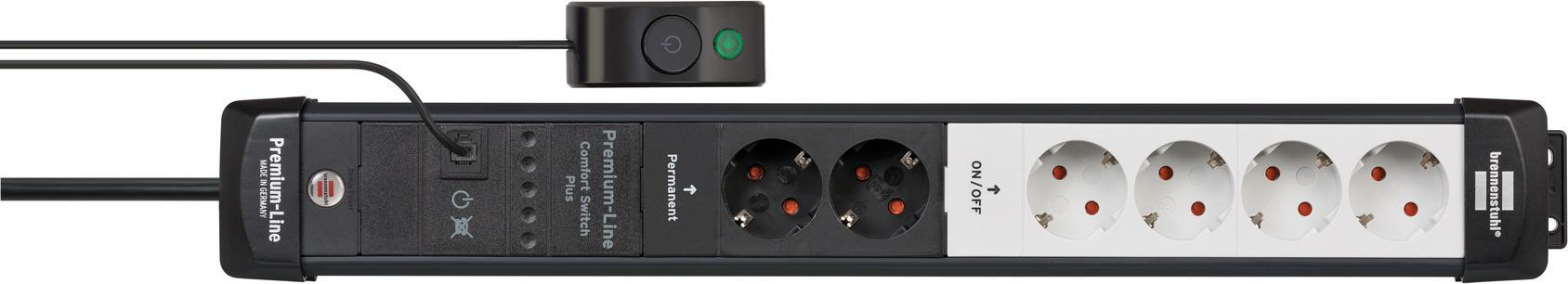 BRENNENSTUHL Premium-Line Comfort Switch Plus Steckdosenleiste, 3 m