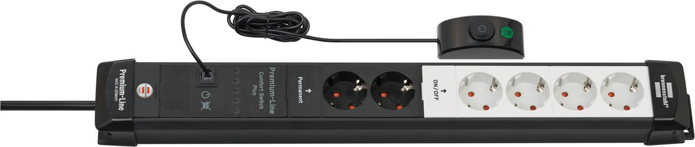BRENNENSTUHL Premium-Line Comfort Switch Plus Steckdosenleiste, 3 m