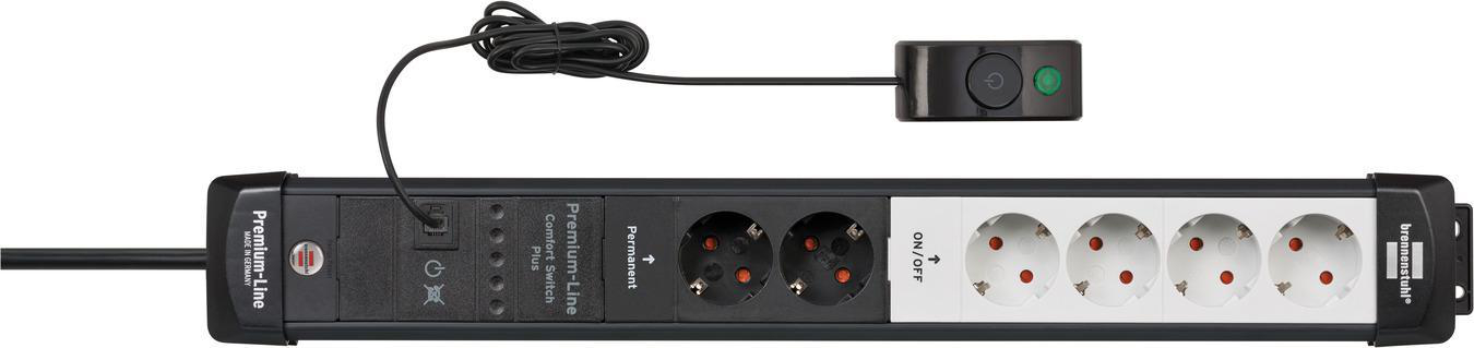 BRENNENSTUHL Premium-Line Comfort Switch Plus Steckdosenleiste, 3 m