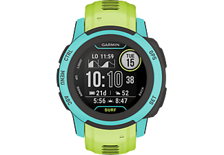 GARMIN Instinct 2S Surf Edition - GPS-Smartwatch (Breite: 20 mm, Silikon, Grün)