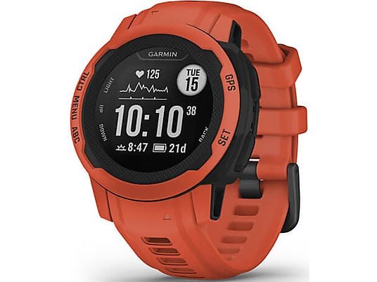 GARMIN Instinct 2S - GPS-Smartwatch (112-180 mm, Silikon, Rot)