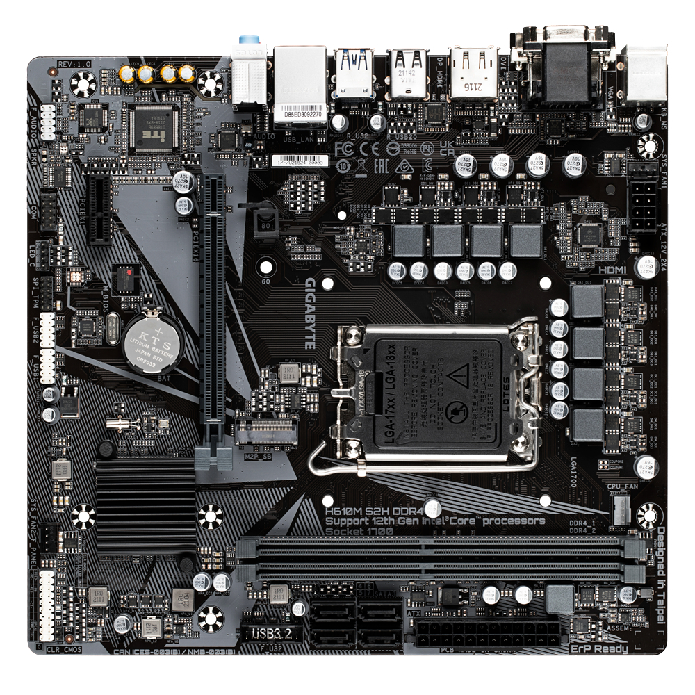 GIGABYTE H610M S2H DDR4 Mainboard Mehrfarbig