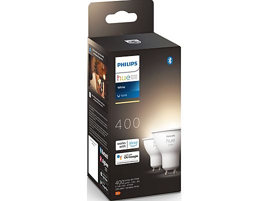 PHILIPS HUE White GU10 Doppelpack - LED Lampe (Weiss)