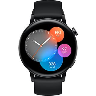 HUAWEI MONTRE GT 3 (42mm) - Smartwatch (130-190 mm, fluoroélastomère, Noir)