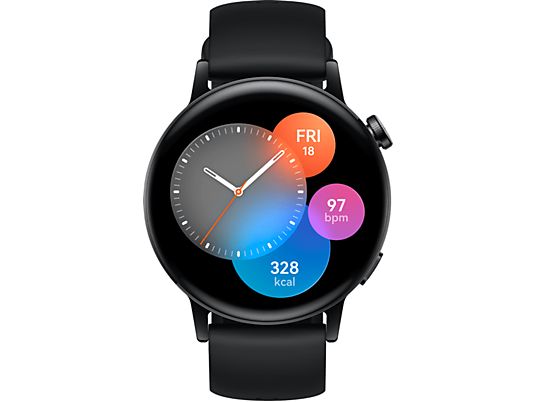 HUAWEI WATCH GT 3 (42 mm) - Smartwatch (130-190 mm, Fluoroelastomero, Nero)