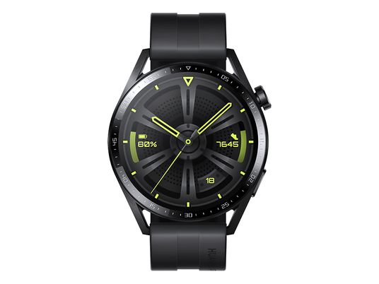 HUAWEI WATCH GT 3 (46 mm) - Smartwatch (140-210 mm, Fluoroelastomer, Schwarz)