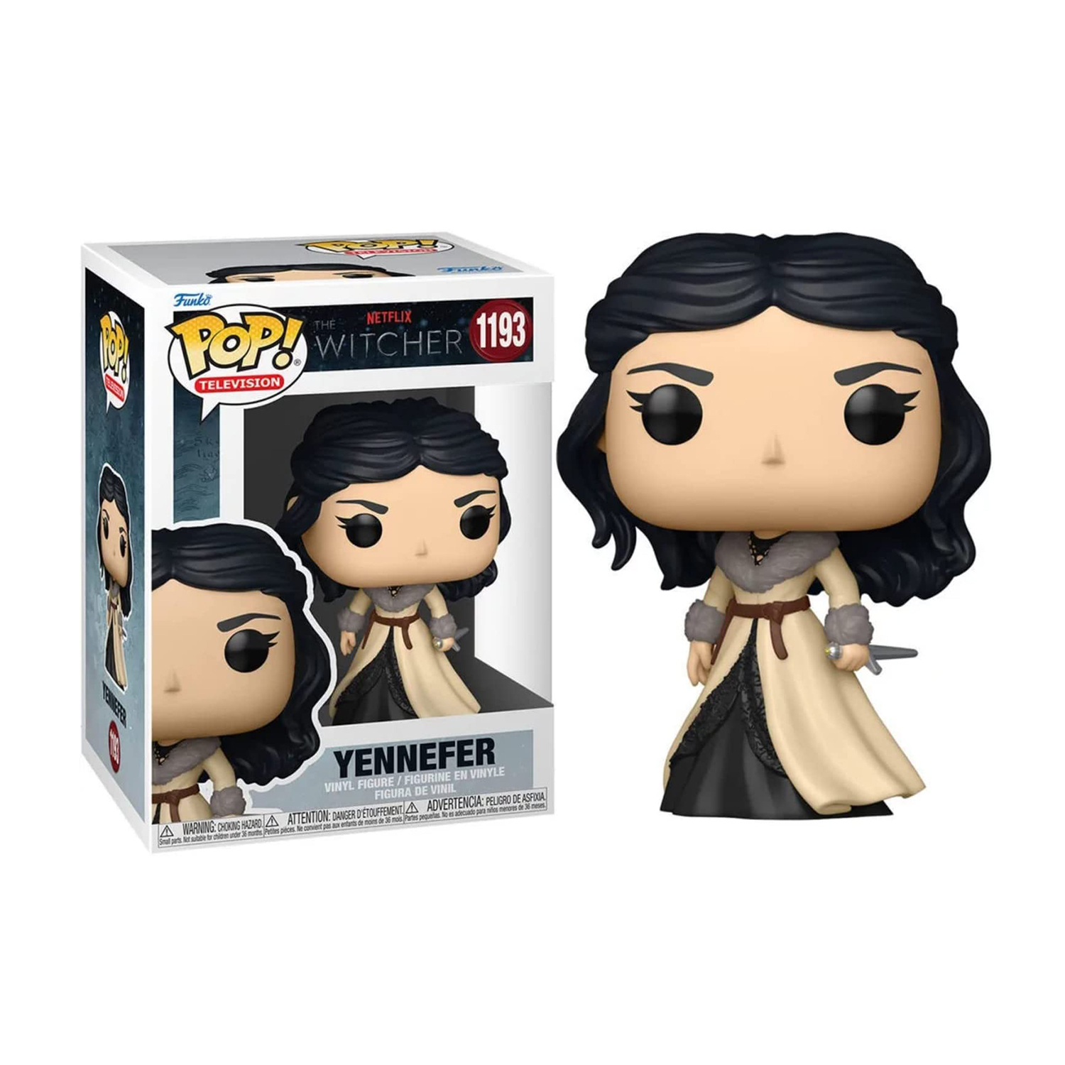 Figura Funko Pop! di Yennefer da 'The Witcher', in scatola e da sola.