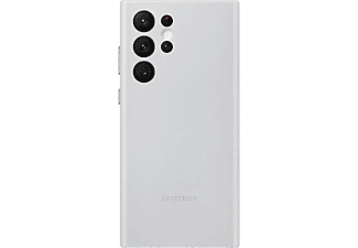 SAMSUNG Galaxy S22 Ultra bőr hátlap, világos szürke (EF-VS908LJEGWW)