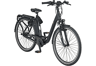 PROPHETE GENIESSER City E-Bike 28" Citybike (Laufradgröße: 28 Zoll, Rahmenhöhe: 49 cm, Damen-Rad, 576 Wh, Schwarz matt)