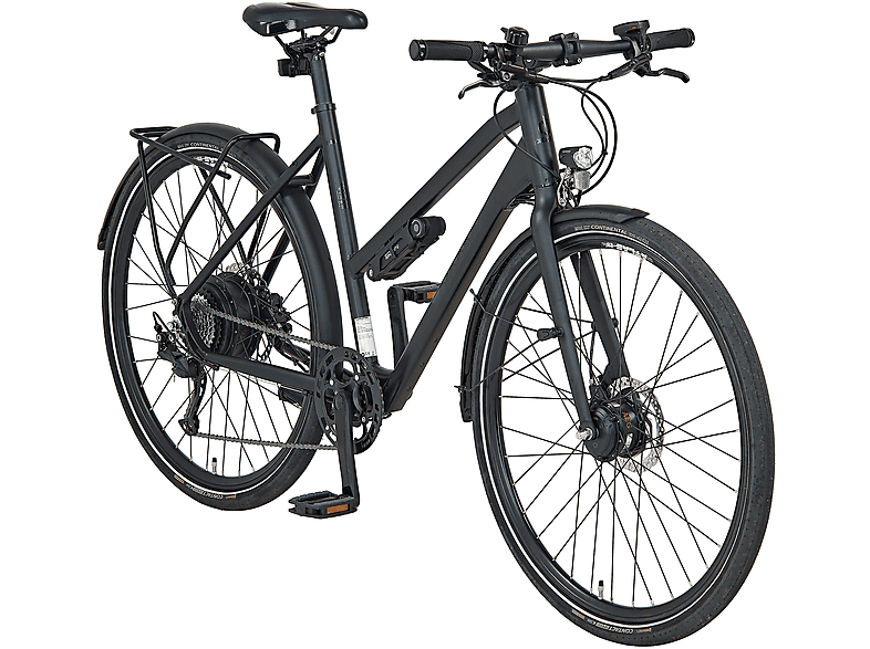 PROPHETE URBANICER 21.EMU.10 Citybike (Laufradgröße: 28 Zoll, Rahmenhöhe: 52 cm, Damen-Rad, 252 Wh, Schwarz matt)
