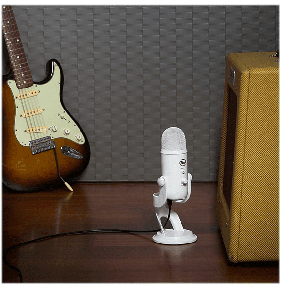 BLUE MIC Microphone pour Streaming USB Yeti Blanc (988-000241)