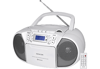 SENCOR SPT 3907 W hordozható bluetooth CD-s rádió MP3/USB/AUX, fehér