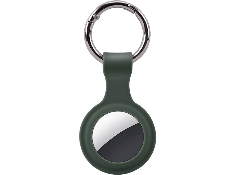 Funda AirTag - ISY IAT-3000-GN, Para Apple AirTag, Con llavero, Silicona, Verde