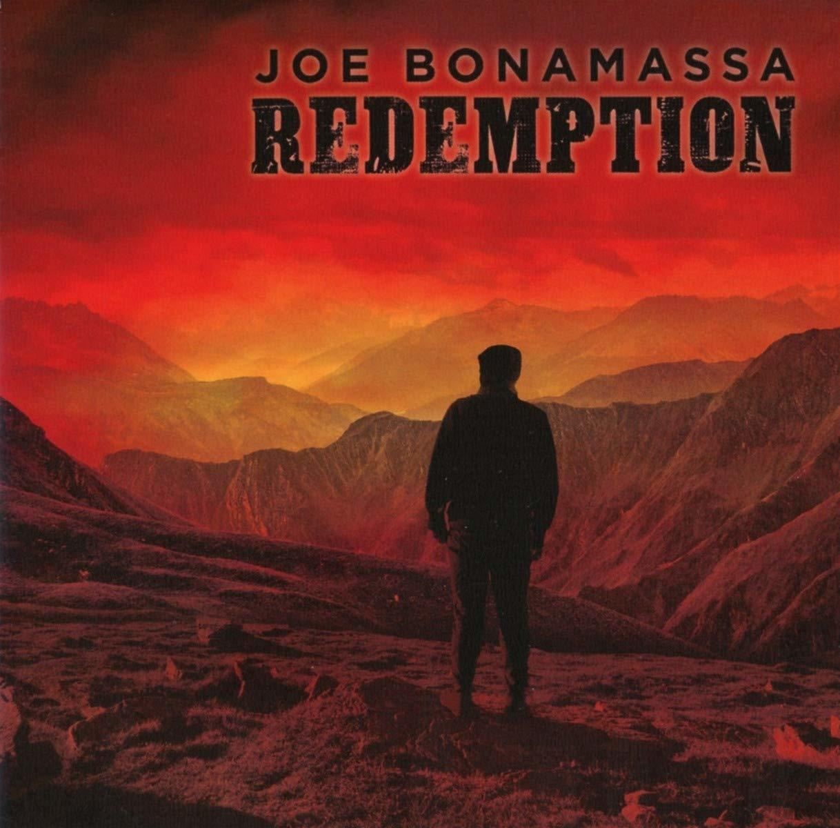 Joe Bonamassa Redemption című albumának borítója. Egy ember sziluettje egy hegyvonulat felett.