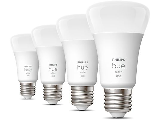 PHILIPS HUE White 4er Pack E27 - LED Lampe (Weiss)