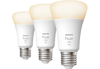 PHILIPS HUE White 3er Pack E27 - LED Lampe (Weiss)