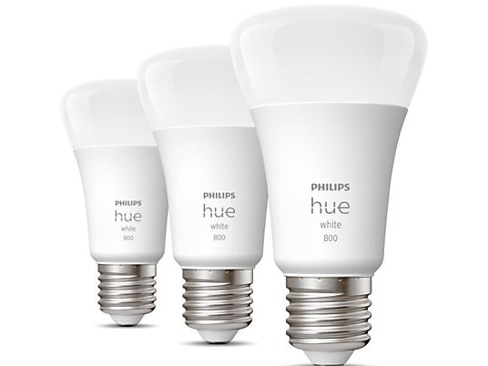 PHILIPS HUE White pack de 3 E27 - Lampe LED (Blanc)